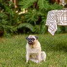 Brown Bamboo Brown & White Hand Block Printed Neutral Tabecloth