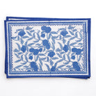 Blue Jalore Hand Block Printed Blue & White Floral Cotton Canvas Placemats
