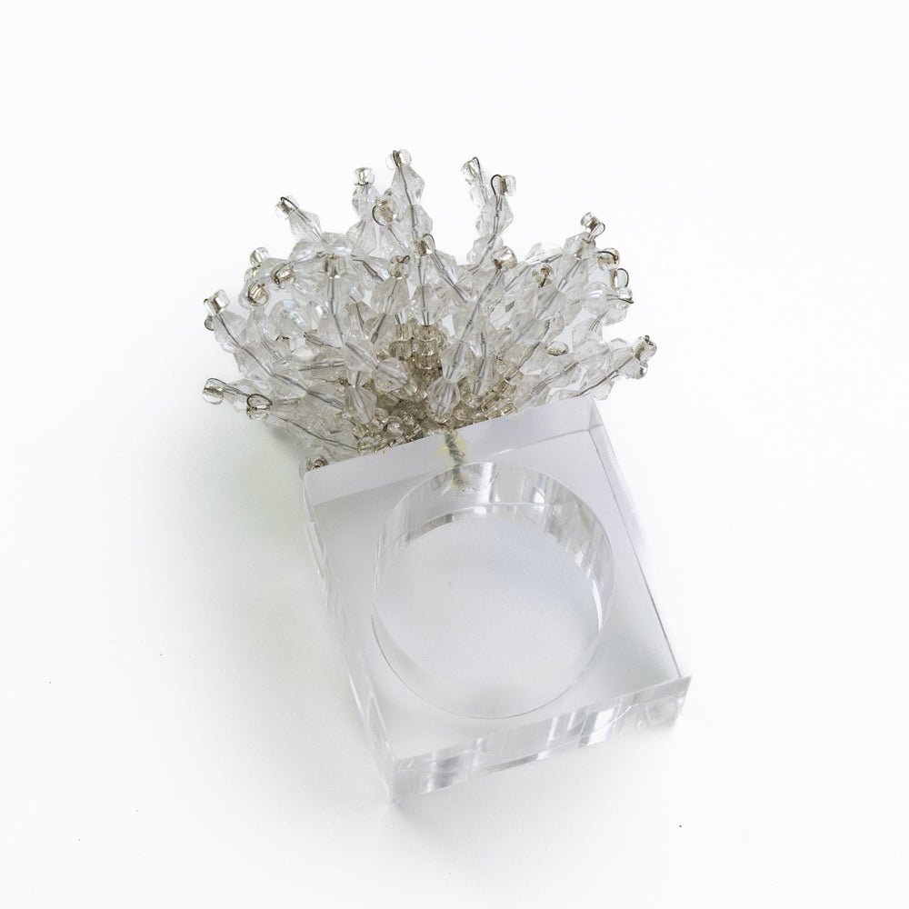 Clear Acrylic Beaded Napkin Ring