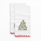 Embroidered Christmas Tree of Gifts Holiday Kitchen Tea Towels