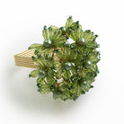 Green and Gold Floral Beaded Napkin Rings