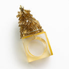 Gold Christmas Tree Beaded Napkin Ring