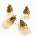 Gold Christmas Tree Beaded Napkin RIngs