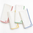 Holiday Greetings Colorful Embroidered Napkins