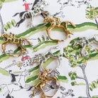 Silver Horse & Jockey Equestrian Napkin Rings