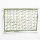 India Hicks Home x Pomegranate Palm Avenue Hunter Green & White Hand Block Printed Cotton Canvas Placemats
