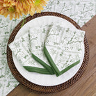 India Hicks Home x Pomegranate Sea Ferns & Domino Hunter Green & White Hand Block Printed Cotton Napkin