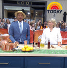 Green linen snaffle & buckle equestrian table runner featured on TODAY