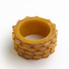 Mustard Yellow Round Resin Beaded Napkin Ring