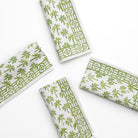 Palm Tree Green Hand Block Printed Cotton Napkins