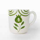 Pomegranate Hand Painted Green Floral Ceramic Mug
