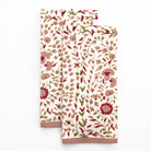 Floral patterned towel on a white background