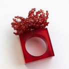 Red Acrylic Beaded Napkin Ring