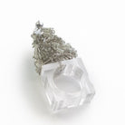 Silver Christmas Tree Beaded Napkin Rings