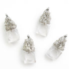 Silver Christmas Tree Beaded Napkin Rings
