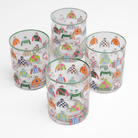 Colorful Vintage Jockey Silks Equestrian Bourbon Glasses
