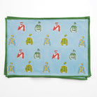 Equestrian Vintage Jockey Silks Hand Block Printed Cotton Canvas Placemats