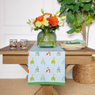Equestrian Vintage Jockey Silks Hand Block Printed Table Runner