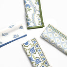 Set of patterned napkins on a white background