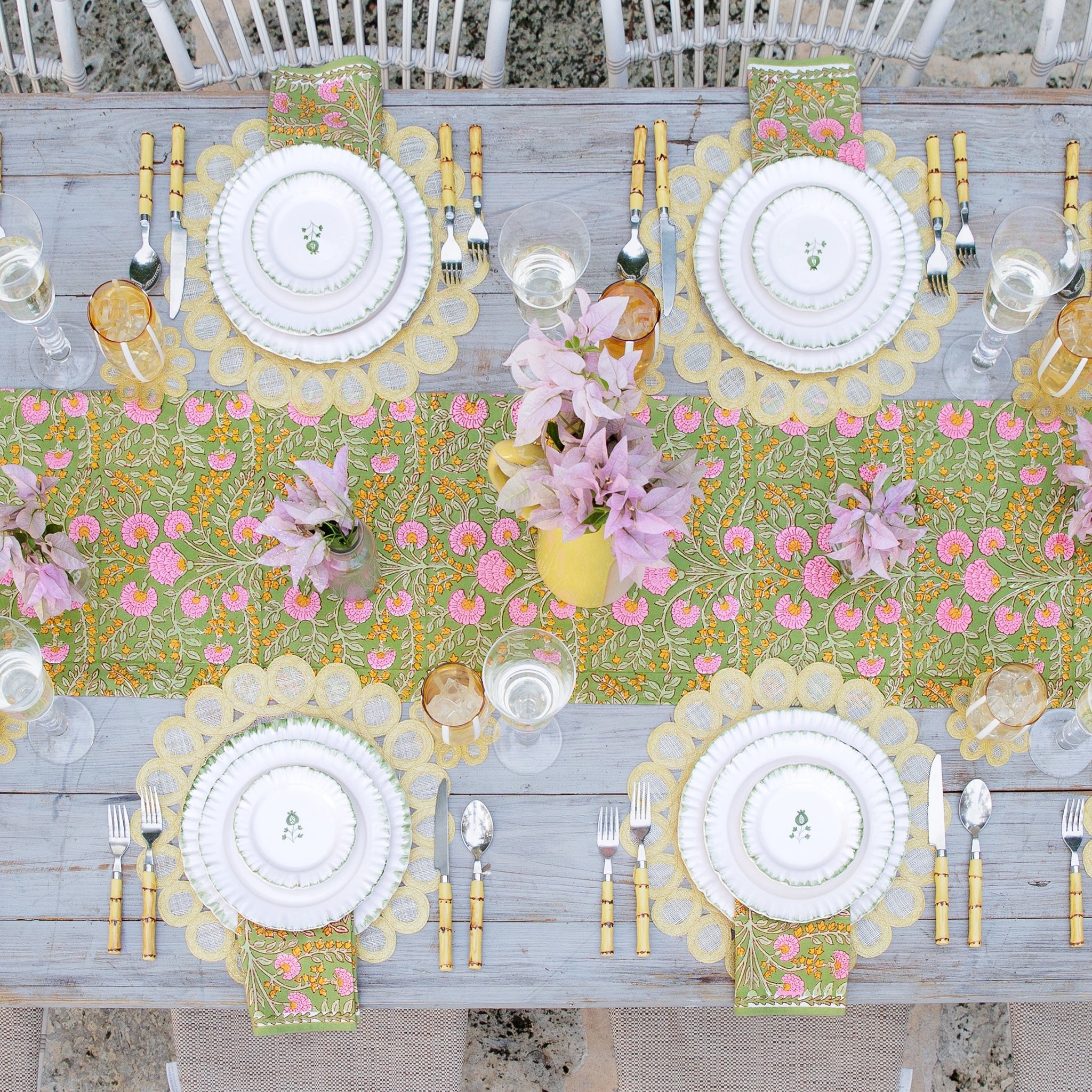 Buttercream Yellow Natural Fiber Rice Paper Placemats