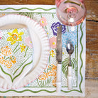 Festive Garden Colorful Hand Block Printed Floral Cotton Canvas Placemats