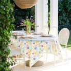Festive Garden Colorful Hand Block Printed Floral Tablecloth