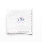 Lucky Charms Embroidered Linen Cocktail Napkins