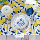 Pomegranate Trio Sketch Cobalt Blue Hand Painted Ceramic Salad Plate