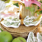 Palm Tree Green Hand Block Printed Cotton Napkins