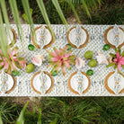 Palm Tree Green Hand Block Printed Cotton Napkins