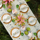 Palm Tree Green Hand Block Printed Cotton Tablecloth