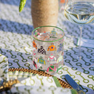 Colorful Vintage Jockey Silks Equestrian Bourbon Glasses