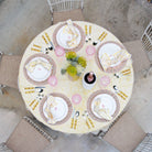Tapestry Marigold Hand Block Printed Yellow & White Cotton Tablecloth
