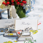 Silver Horse & Jockey Equestrian Place Card Holders