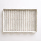 White Wicker Scalloped Tray