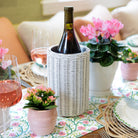 White Wicker Wine Cooler