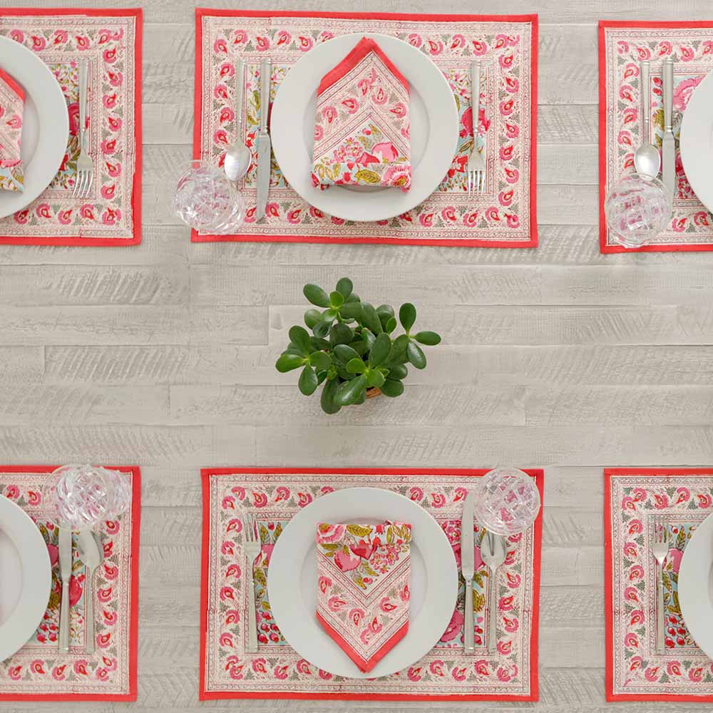 Wildflower Garden Placemat with matching napkins