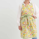 70s Flower Colorful Hand Block Printed Floral Apron