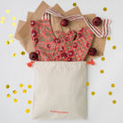 Cactus Flower Red Apron & Oven Mitt Gift Set Bundle