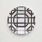 Geometric brown bamboo pattern.