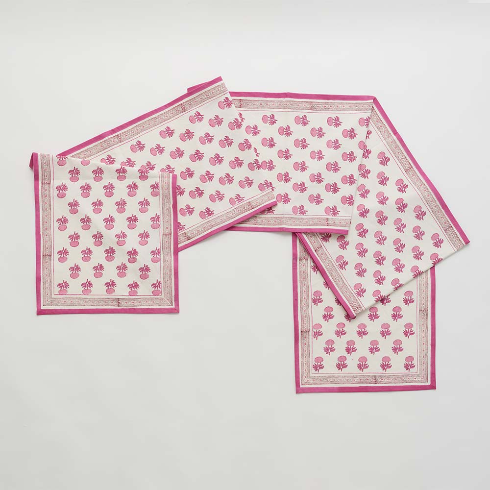 Folded full view of table runner.